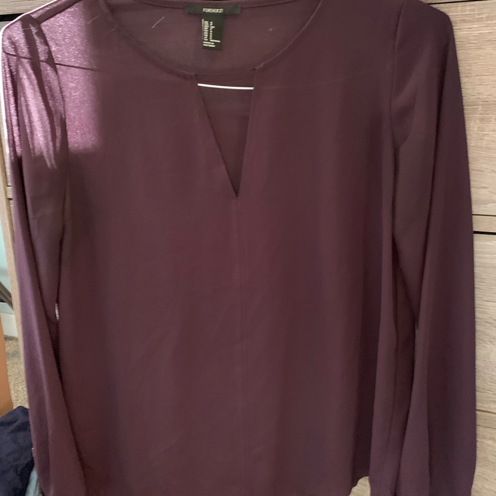 Forever21 Maroon Silk top